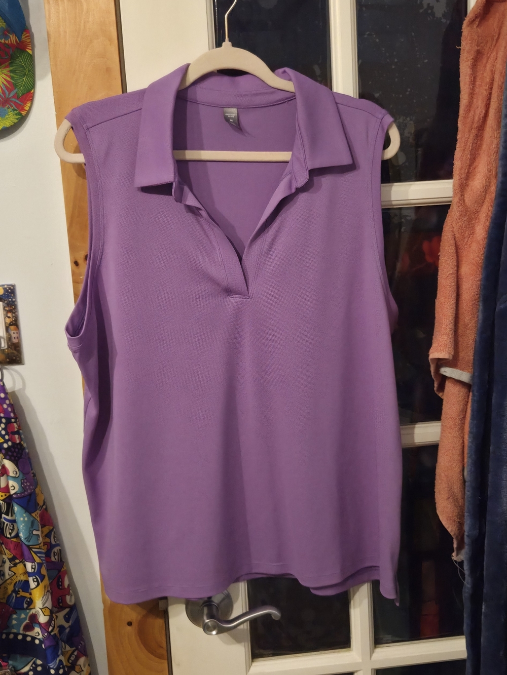 Joe Fresh Purple Sleeveless Polo Top